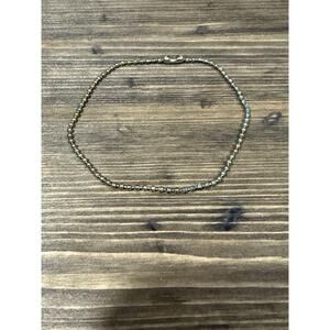 Vintage Y2K Single Silver Bead Chain Bracelet